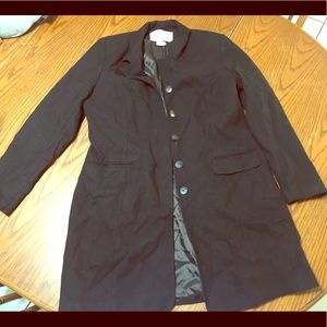 Knee length black overcoat
